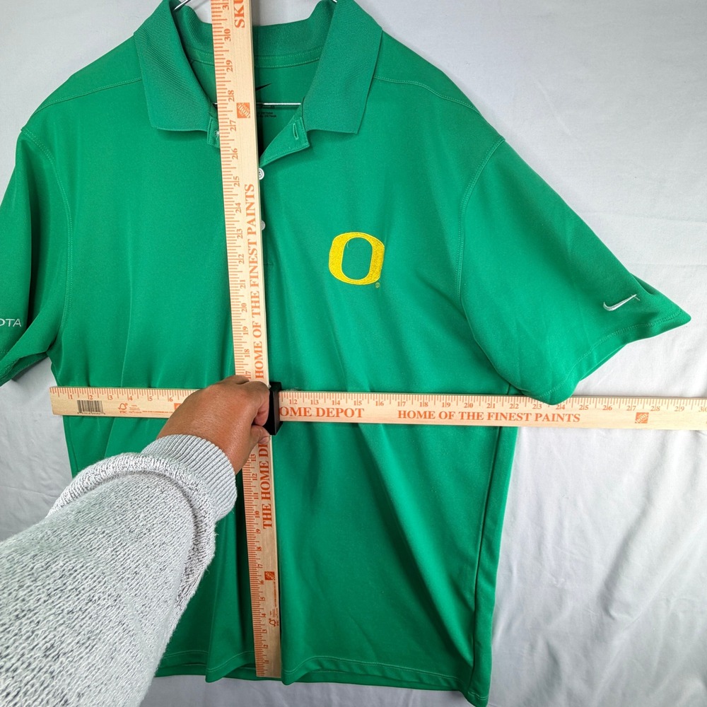 Nike Oregon Ducks Mens XL Green Short Sleeve Polo Shirt Toyota Logo NCAA Golf - Picture 6 of 11